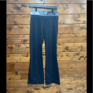 Lululemon Black Printed Waistband Groove Flare Legging Pant
